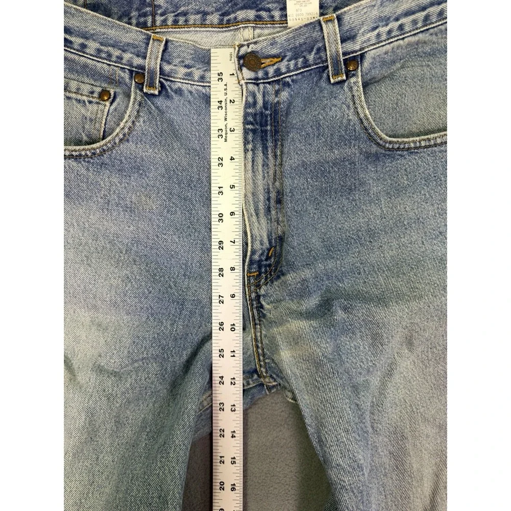Vintage Levis 545 Jeans Mens 34x32 Blue Taper Loose Fit Medium Wash Brown Tab